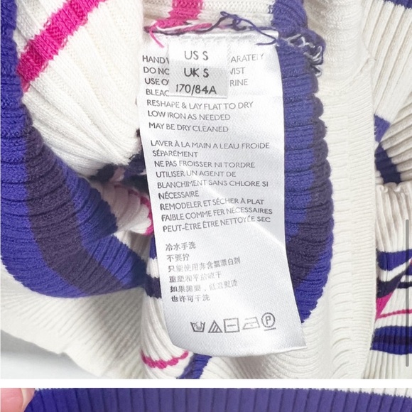 Urban Outfitters Tenny Ribbed Henley Striped Cropped Sweater - Picture 5 of 7